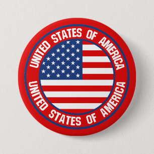 United States Round Emblem 7.5 Cm Round Badge