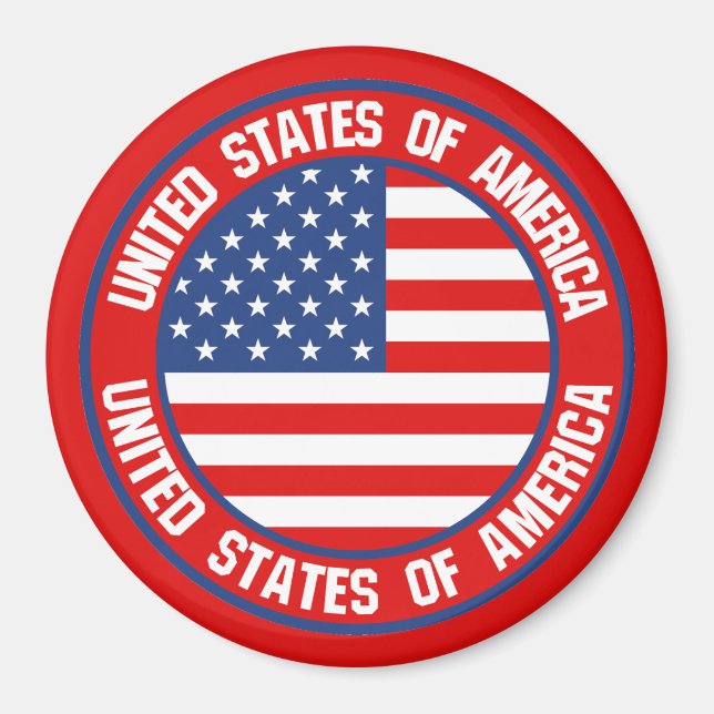 United States Round Emblem Magnet (Front)