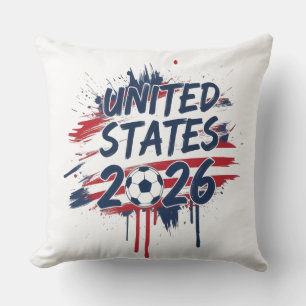 United States Soccer 2026 World Cup Fan Graphic  Cushion