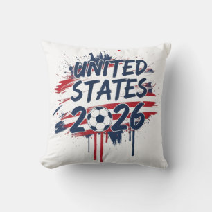 United States Soccer 2026 World Cup Fan Graphic  Cushion