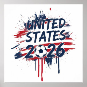 United States Soccer 2026 World Cup Fan Graphic Poster