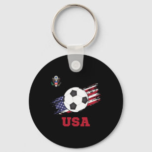 United States Soccer American Footll Usa Futbol Key Ring