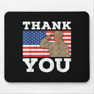 United States Soldier Patriot Veteran Usa Flag Mem Mouse Pad