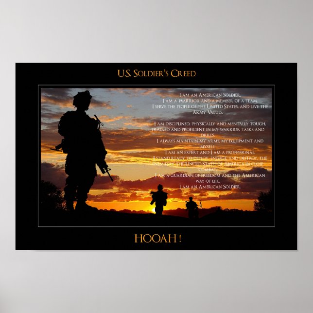 United States Soldier's Creed Poster (Front)