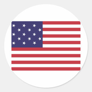 United States Star Spangled Banner Flag Classic Round Sticker