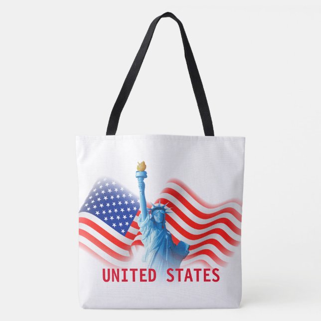 United States Statue Of Liberty All-Over-Print Tote Bag (Front)