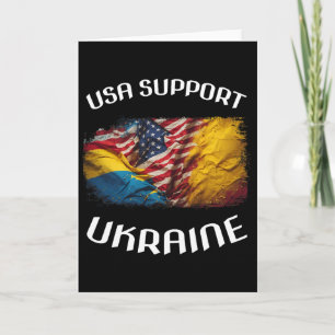 United States Support Ukraine Stand Usa Ukrainian  Card