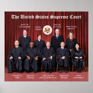 United States Supreme Court Justices & Seal 2021 Poster