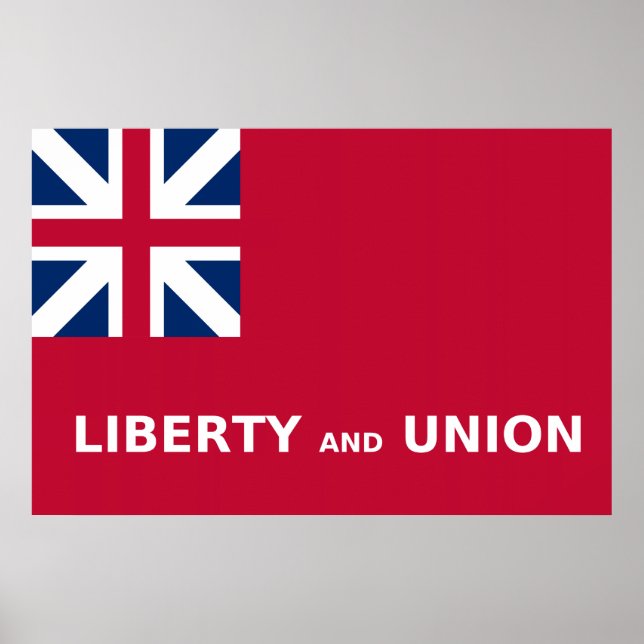 United States Taunton Flag Liberty and Union 1774 Poster (Front)