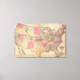 United States & territories Canvas Print