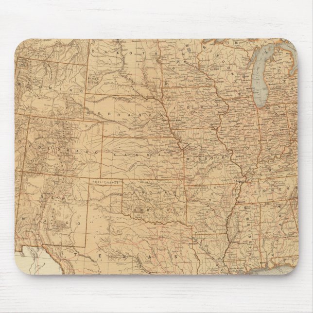 United States topographical features Mouse Pad (Front)
