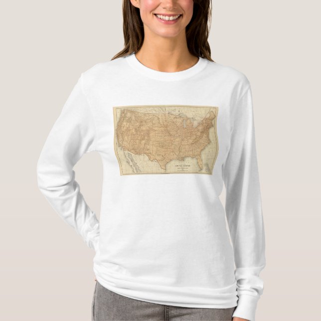 United States topographical features T-Shirt (Front)