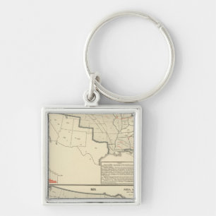 United States Two colour lithographed maps Key Ring