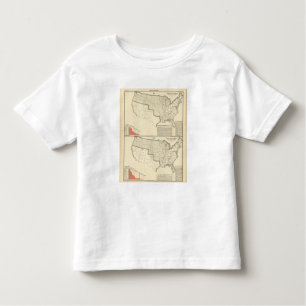 United States Two colour lithographed maps Toddler T-Shirt