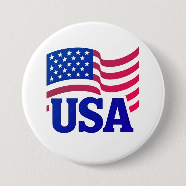 United States Unity Wave 7.5 Cm Round Badge (Front)