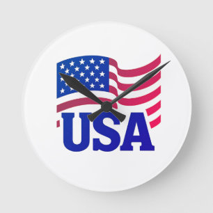 United States Unity Wave Round Clock