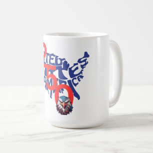 United States USA America 250 Map and Eagle Coffee Mug