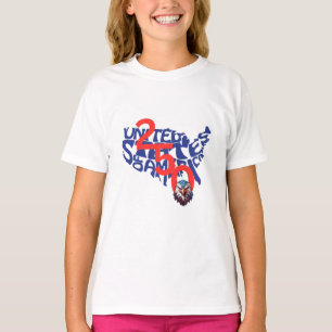 United States USA America 250 Map and Eagle T-Shirt