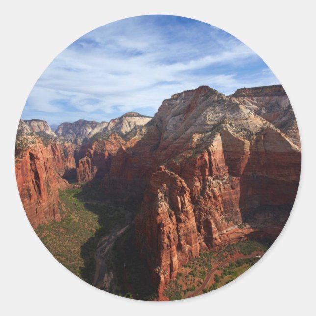 United States, Utah, Zion National Park Classic Round Sticker (Front)