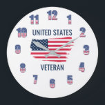 United States Veteran Acrylic Wall Clock<br><div class="desc">This custom acrylic wall clock  is the perfect gift for any United States veteran.</div>