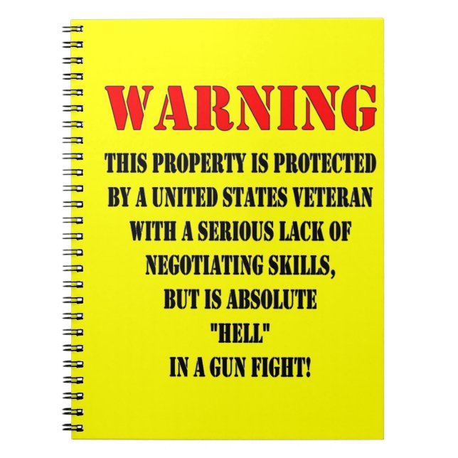 UNITED STATES VETERAN SPIRAL NOTEBOOK (Front)