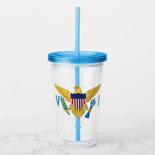 United States Virgin Islands Flag Acrylic Tumbler