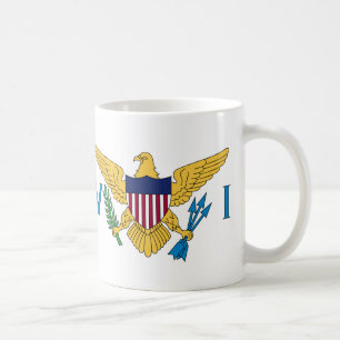 United States Virgin Islands Flag Ceramic Coffee Mug