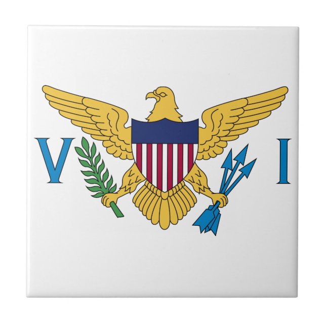 United States Virgin Islands Flag Tile (Front)