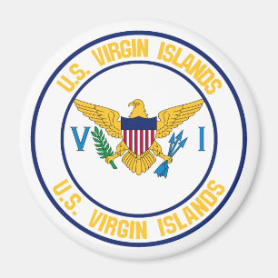 United States Virgin Islands Round Emblem Magnet