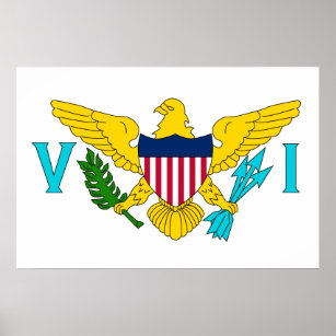 United States Virgin Islands, United States flag Poster