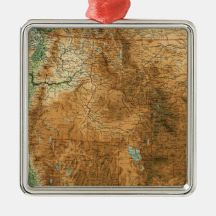 United States western section Metal Tree Decoration