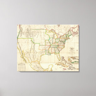 United States with the Contiguous British Canvas Print