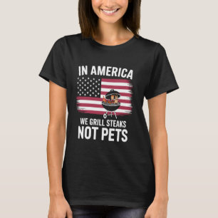 United Steaks of America Grilling Funny USA Dad Fa T-Shirt
