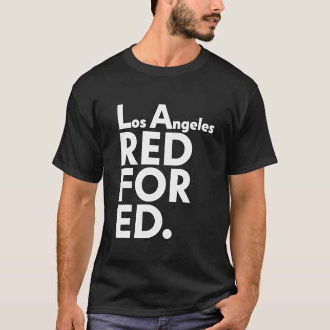 United Teachers Los Angeles Red For Ed Shirt UTLA  (Front)
