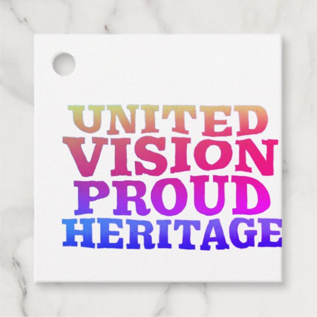 United Vision Proud Heritage❤❤❤❤❤❤ Favour Tags (Front)