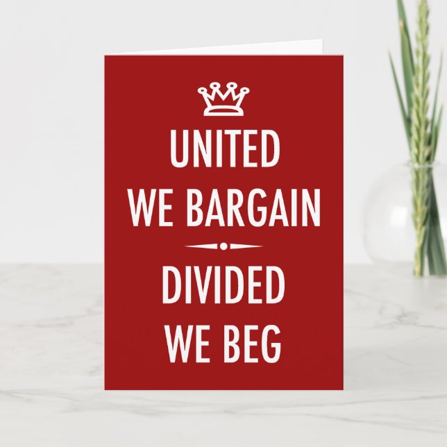 United We Bargain Card (Front)