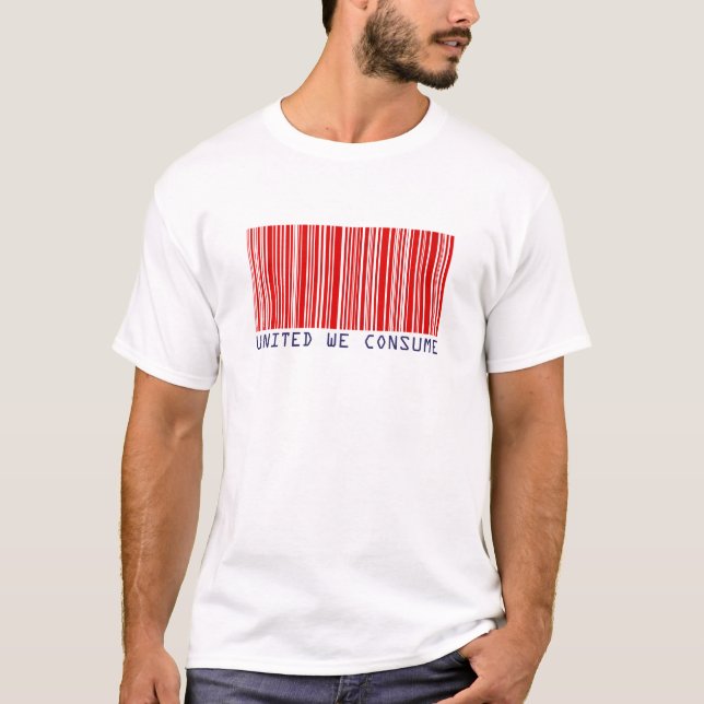 United We Consume Barcode Commodatee Shirt (Front)