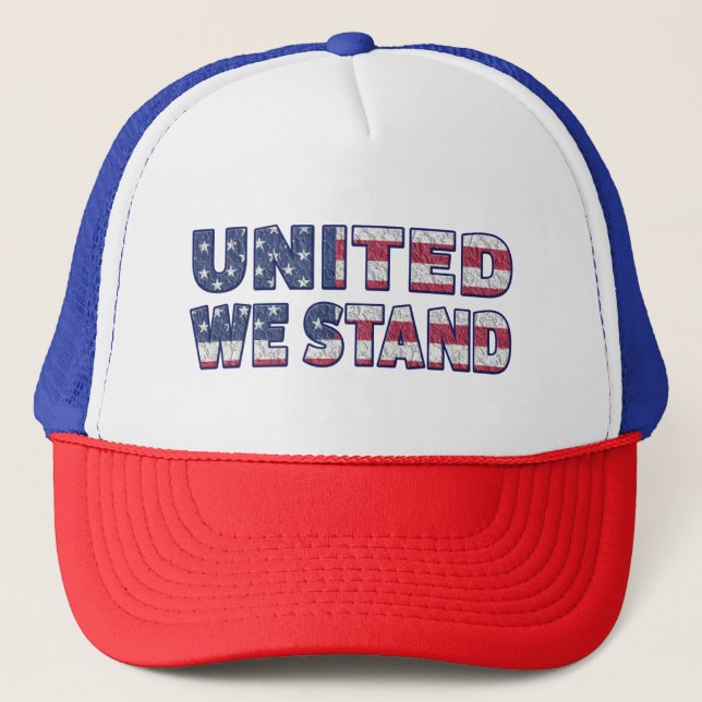 United We Stand 4th of July Trucker Hat (Front)
