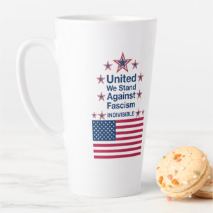 United We Stand Against Fascism Latte Mug