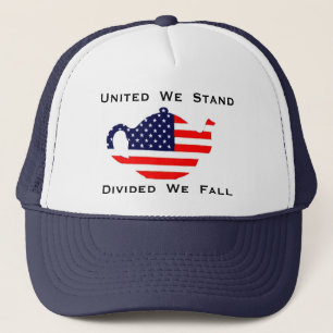 United We Stand Divided We Fall  Patriotic Hat