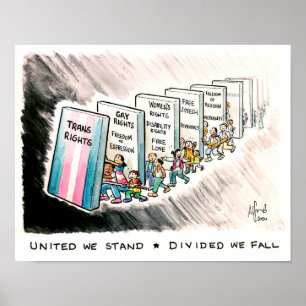 United we stand - divided we fall poster