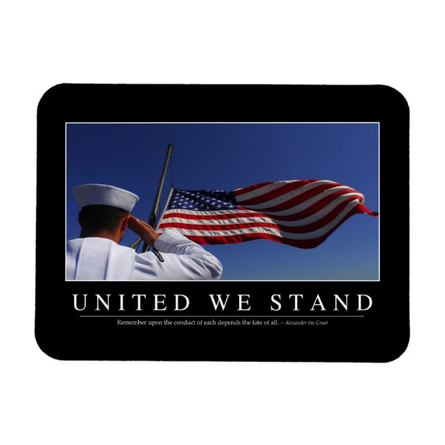 United We Stand: Inspirational Quote Magnet (Horizontal)