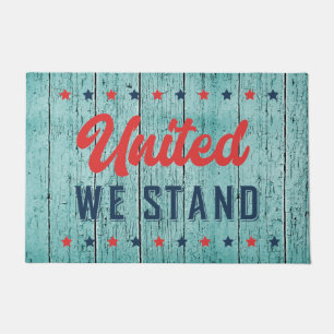 United We Stand Patriotic Door Mat