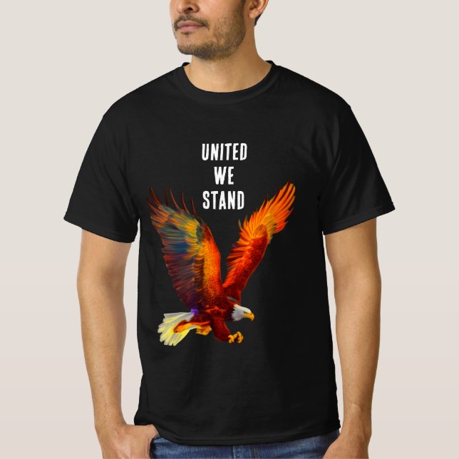 United We Stand Patriotic Eagle T-Shirt (Front)