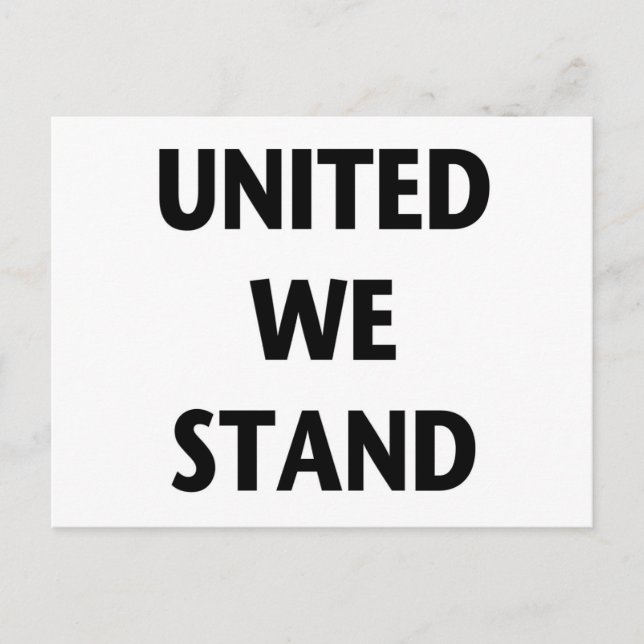 United We Stand Postcard (Front)