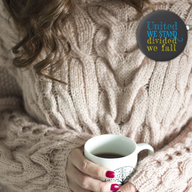 United we stand Ukraine motivational saying   6 Cm Round Badge (Creator Uploaded)