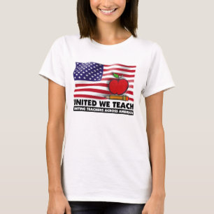UNITED WE TEACH™ Ladies Long Sleeve (Fitted) T-Shirt