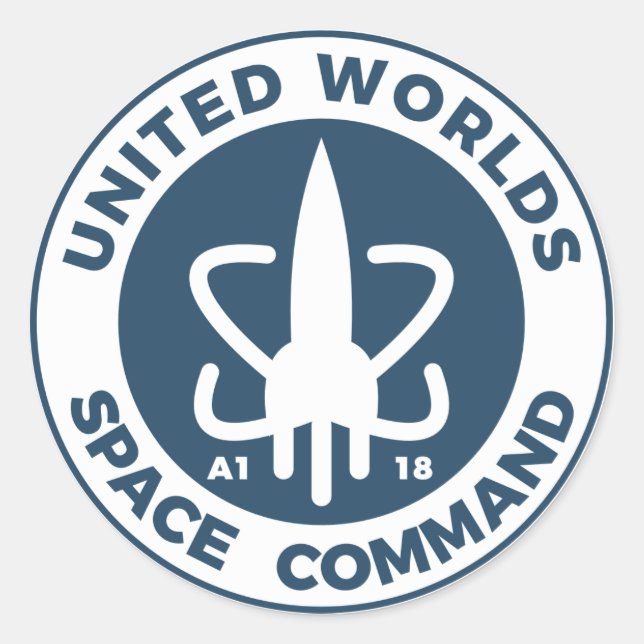 United Worlds Space Command Stickers (Front)