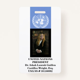 #UNITEDNATIONS ID BADGE