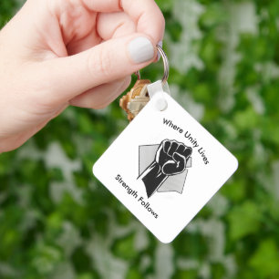 Unity and Strength Inspirational Key Ring